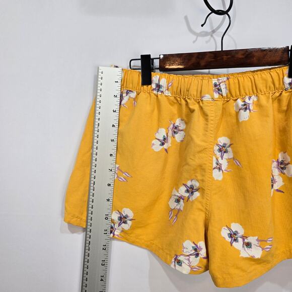 Patagonia Barely Baggies Shorts Womens Medium Yellow 2.5" Inseam Drawstring - Picture 4 of 9